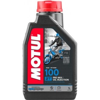 Alyva motociklams Motul 100 2T MINERAL, 1L Alyva motociklams Motul 100 2T MINERAL, 1L