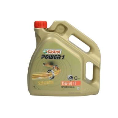 Alyva motociklams Castrol Power 1 15W50, 4L