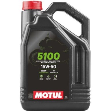 Alyva motociklams Motul 5100 15W50, 4L