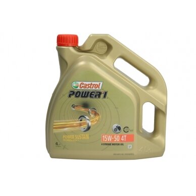 Alyva motociklams Castrol Power 1 15W50, 4L