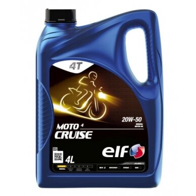 Alyva motociklams ELF MOTO 4 CRUISE 20W50, 4L Alyva motociklams ELF MOTO 4 CRUISE 20W50, 4L