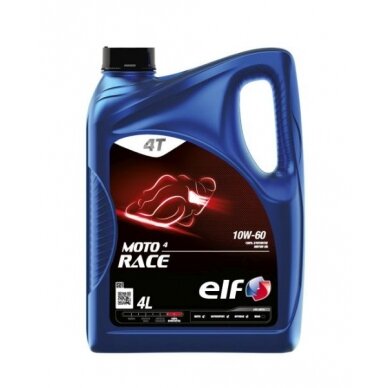 Alyva motociklams ELF MOTO 4 RACE 10W60, 4L Alyva motociklams ELF MOTO 4 RACE 10W60, 4L
