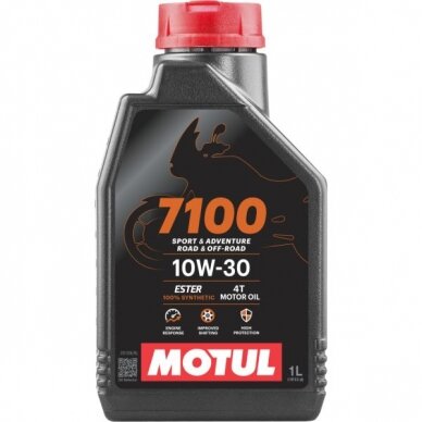 Alyva motociklams Motul 7100 10W30, 1L Alyva motociklams Motul 7100 10W30, 1L