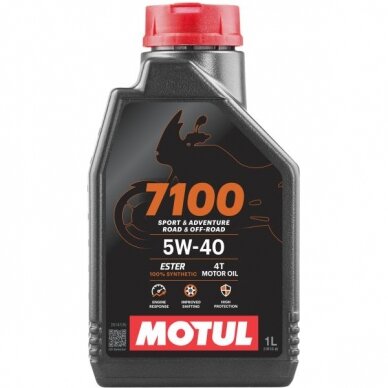Alyva motociklams Motul 7100 5W40, 1L Alyva motociklams Motul 7100 5W40, 1L
