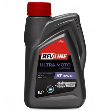 Alyva motociklams Revline MOTO 10W40, 1L Alyva motociklams Revline MOTO 10W40, 1L