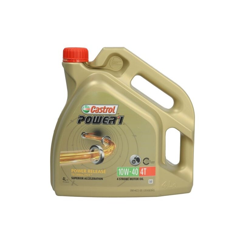 Alyva motociklams Castrol Power 1 10W40, 4L Alyva motociklams Castrol Power 1 10W40, 4L