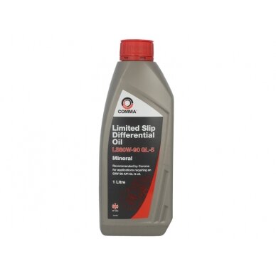 Transmisinė alyva Comma LS GEAR OIL 80W90 GL5 1L Transmisinė alyva Comma LS GEAR OIL 80W90 GL5 1L