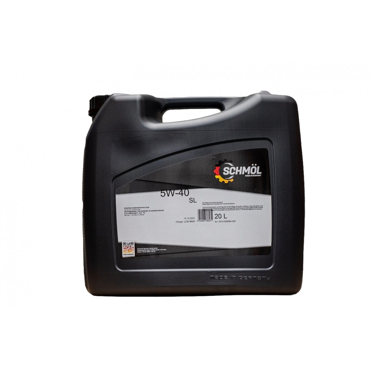 Variklio alyva SCHMOL SL 5W-40, 20L Variklio alyva SCHMOL SL 5W-40, 20L
