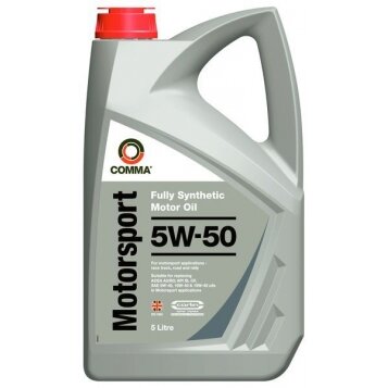 Variklio alyva Comma MOTORSPORT 5W50, 5L Variklio alyva Comma MOTORSPORT 5W50, 5L