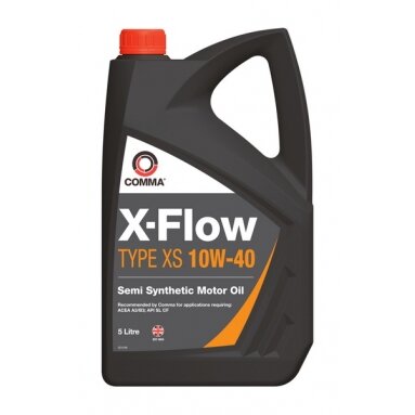 Variklio alyva Comma X-FLOW XS 10W40 SEMI., 5L Variklio alyva Comma X-FLOW XS 10W40 SEMI., 5L