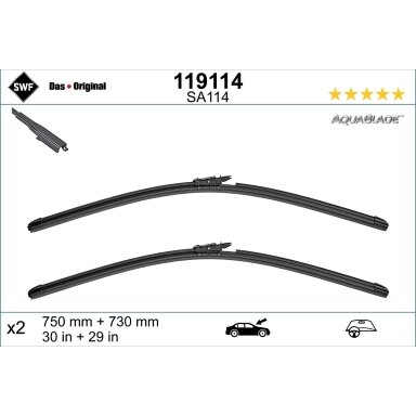 Valytuvai SWF AquaBlade 750/730mm