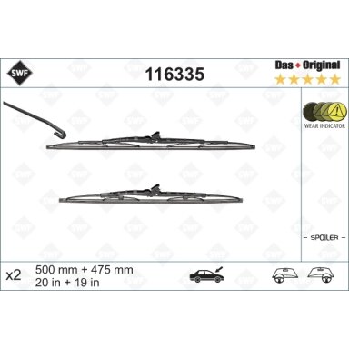 Valytuvai SWF Standart 500/475mm