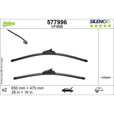 Valytuvai Valeo Silencio 650/475mm