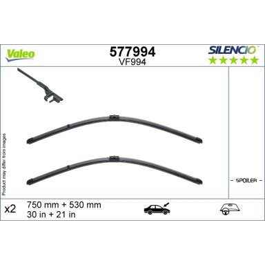 Valytuvai Valeo Silencio 750/530mm