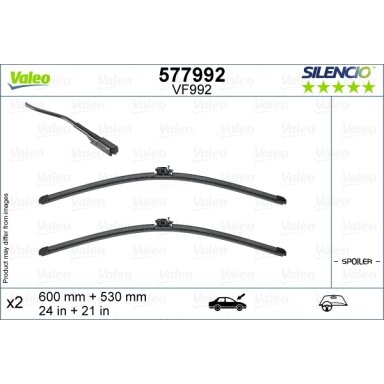 Valytuvai Valeo Silencio Xtrm 600/530mm