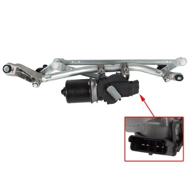 Valytuvų mechanizmas su varikliuku Nissan Qashqai J10 2006-2013