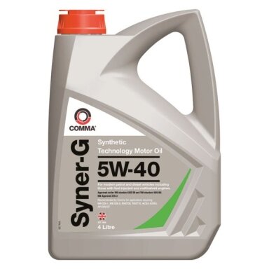 Variklio alyva Comma SYNER-G 5W40, 4L