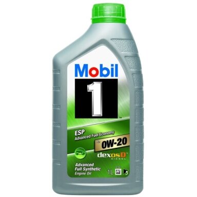 Variklio alyva Mobil 1 ESP 0W20 X2, 1L