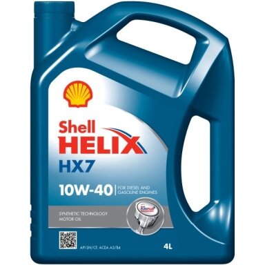 Variklio alyva Shell Helix HX7 10W40, 4L