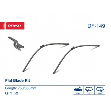 Valytuvai Denso FlatBlades 750/650mm Valytuvai Denso FlatBlades 750/650mm
