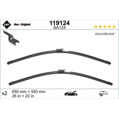 Valytuvai SWF AquaBlade 650/550mm