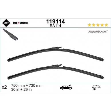 Valytuvai SWF AquaBlade 750/730mm Valytuvai SWF AquaBlade 750/730mm