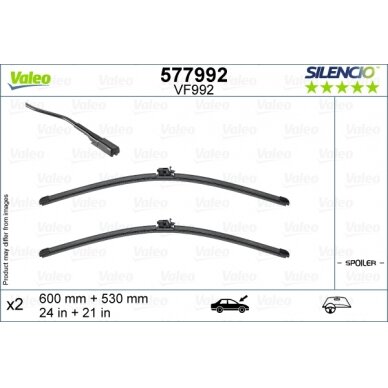 Valytuvai Valeo Silencio Xtrm 600/530mm Valytuvai Valeo Silencio Xtrm 600/530mm