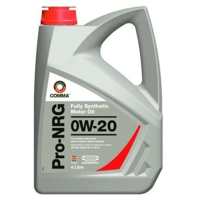 Variklio alyva Comma PRO-NRG 0W20, 4L Variklio alyva Comma PRO-NRG 0W20, 4L