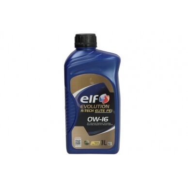 Variklio alyva ELF Evolution R-TECH ELITE 0W16, 1L Variklio alyva ELF Evolution R-TECH ELITE 0W16, 1L