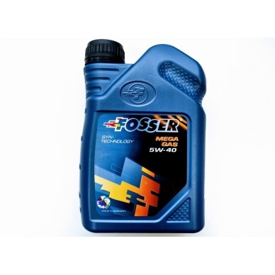 Variklio alyva Fosser Mega Gas 5W-40, 1l Variklio alyva Fosser Mega Gas 5W-40, 1l