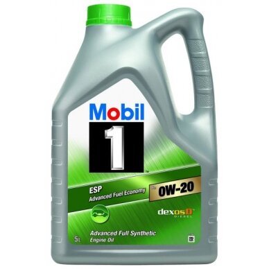 Variklio alyva Mobil 1 ESP 0W20 X2, 5L Variklio alyva Mobil 1 ESP 0W20 X2, 5L
