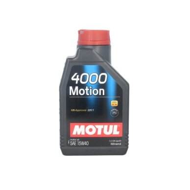 Variklio alyva Motul 4000 MOTION 15W40, 1L Variklio alyva Motul 4000 MOTION 15W40, 1L