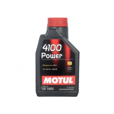 Variklio alyva Motul 4100 POWER 15W50, 1L Variklio alyva Motul 4100 POWER 15W50, 1L