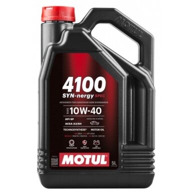 Variklio alyva Motul 4100 SYN-NER S 10W40, 5L Variklio alyva Motul 4100 SYN-NER S 10W40, 5L