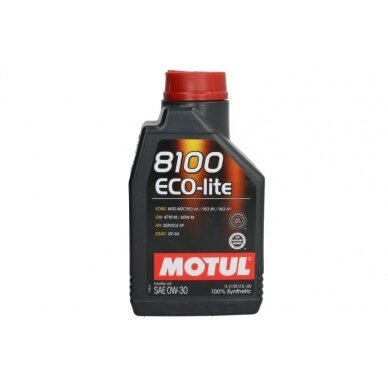 Variklio alyva Motul 8100 ECO-LITE 0W30, 1L Variklio alyva Motul 8100 ECO-LITE 0W30, 1L