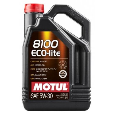 Variklio alyva Motul 8100 ECO-LITE 5W30, 4L Variklio alyva Motul 8100 ECO-LITE 5W30, 4L