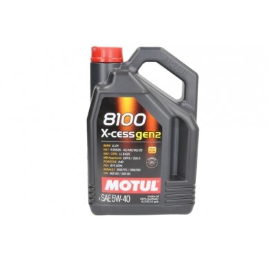 Variklio alyva Motul 8100 X-CESS GEN2 5W40, 4L Variklio alyva Motul 8100 X-CESS GEN2 5W40, 4L