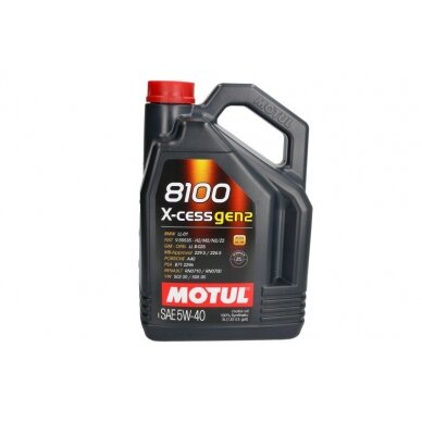 Variklio alyva Motul 8100 X-CESS GEN2 5W40, 5L Variklio alyva Motul 8100 X-CESS GEN2 5W40, 5L