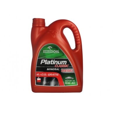 Variklio alyva Orlen Platinum Classic DIESEL MIN 15W40, 4,5L Variklio alyva Orlen Platinum Classic DIESEL MIN 15W40, 4,5L