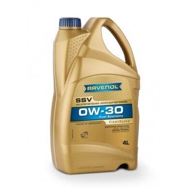 Variklio alyva Ravenol SSV SAE 0W30, 4L Variklio alyva Ravenol SSV SAE 0W30, 4L