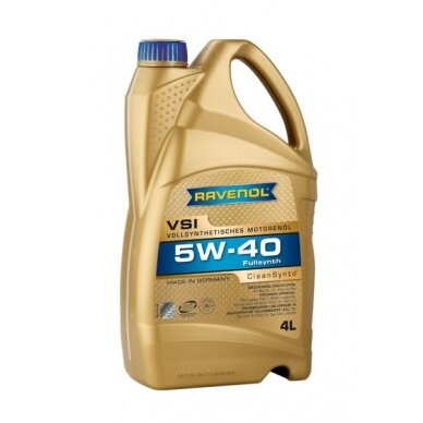 Variklio alyva Ravenol VSI SAE 5W40, 4L Variklio alyva Ravenol VSI SAE 5W40, 4L