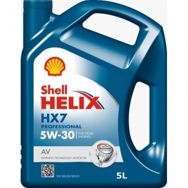 Variklio alyva Shell Helix HX7 P AV 5W30, 5L Variklio alyva Shell Helix HX7 P AV 5W30, 5L