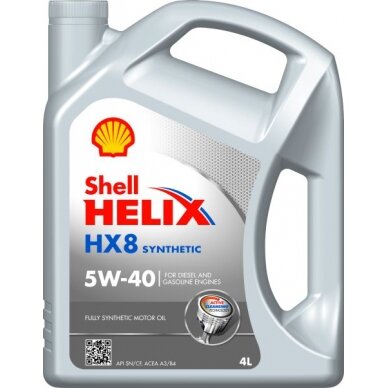 Variklio alyva Shell Helix HX8 5W40, 4L Variklio alyva Shell Helix HX8 5W40, 4L