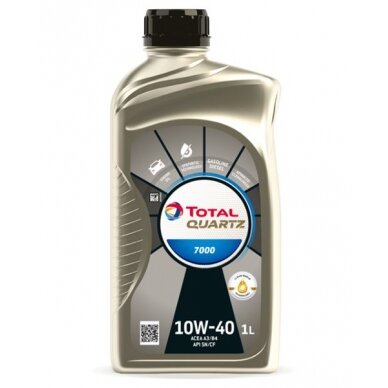 Variklio alyva Total Quartz 7000 10W40, 1L Variklio alyva Total Quartz 7000 10W40, 1L