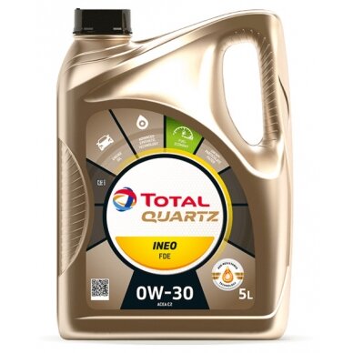 Variklio alyva Total Quartz INEO FDE 0W30, 5L Variklio alyva Total Quartz INEO FDE 0W30, 5L