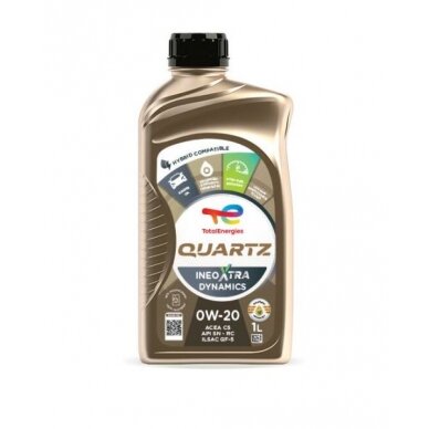 Variklio alyva Total Quartz Xtra Dynamics 0W20, 1L Variklio alyva Total Quartz Xtra Dynamics 0W20, 1L