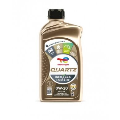 Variklio alyva Total Quartz XTRA LL 0W20, 1L Variklio alyva Total Quartz XTRA LL 0W20, 1L