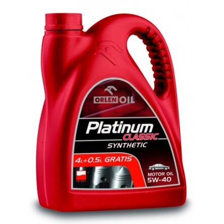 Variklio alyva Orlen Platinum Classic SYN 5W40, 4,5L Variklio alyva Orlen Platinum Classic SYN 5W40, 4,5L