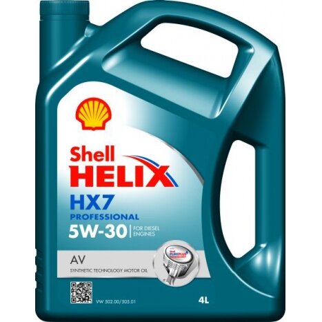 Variklio alyva Shell Helix Professional HX7 AV 5W30, 4L