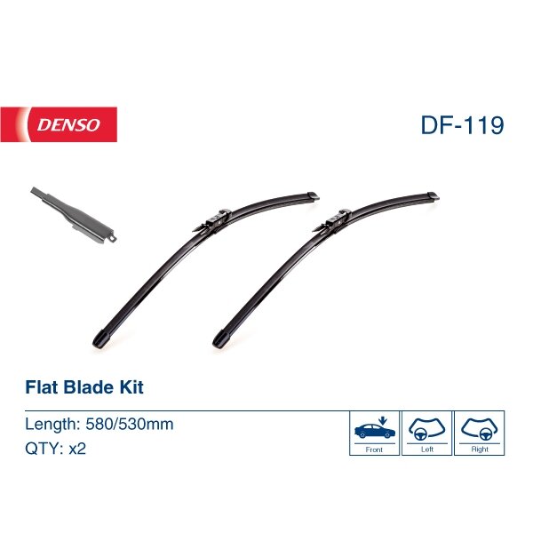 Valytuvai Denso FlatBlades 580/530mm Valytuvai Denso FlatBlades 580/530mm
